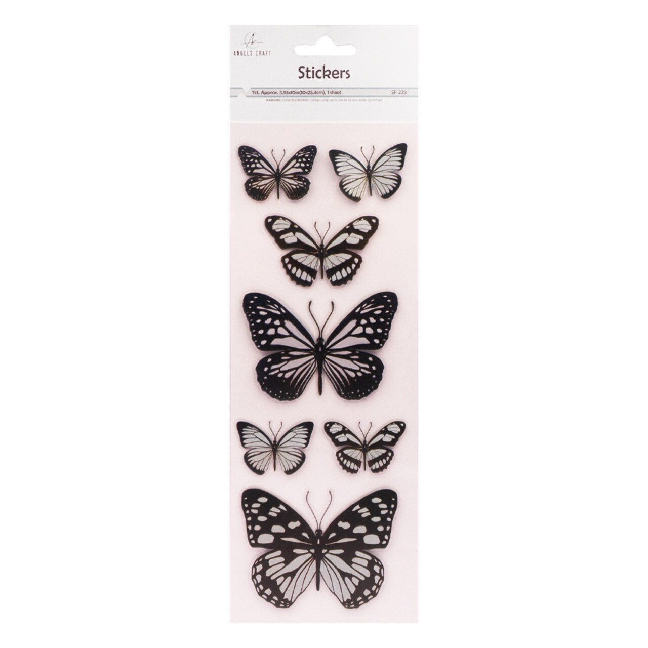 Angels Craft Butterfly Embellishment Stickers with Foldable Wings for a 3D effect